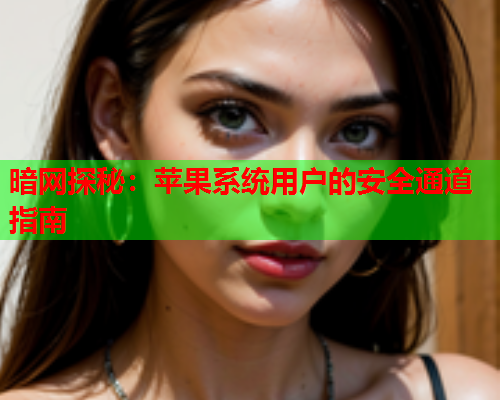 暗网探秘：苹果系统用户的安全通道指南  第2张